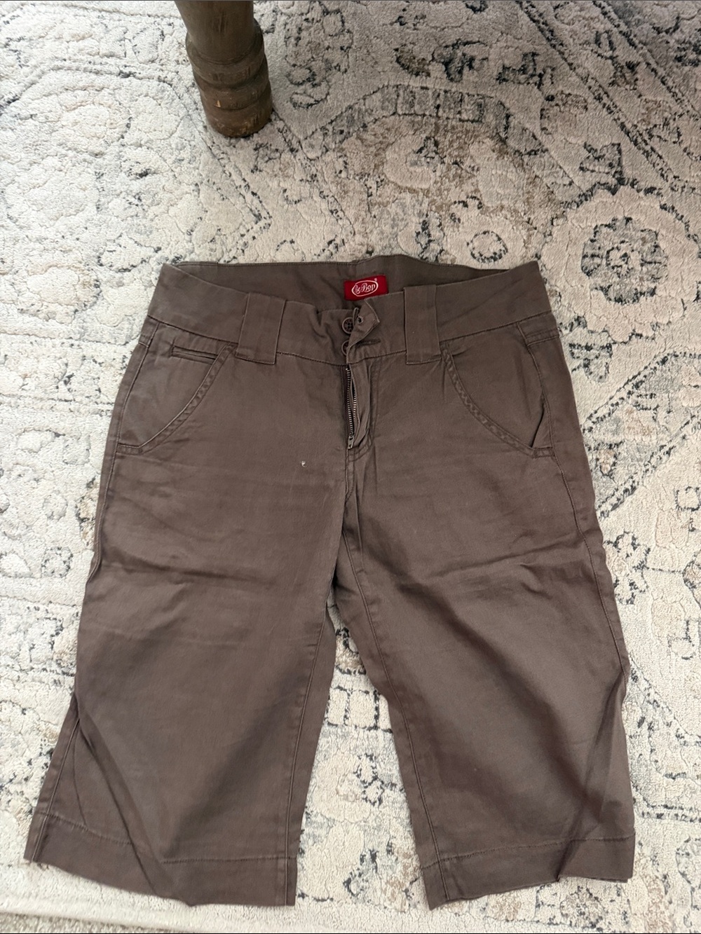 BeBop Men's Brown Cargo Capri Shorts